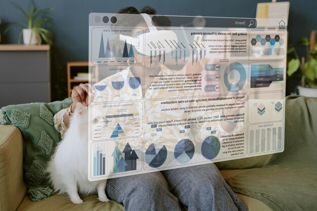 An image showing a dashboard with charts and graphs illustrating pet adoption statistics, highlighting successful adoption rates and key metrics.