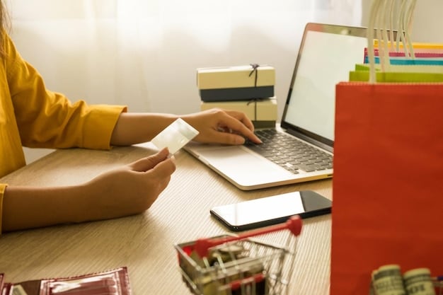 A person meticulously organizing financial documents and credit card statements on a tidy desk, with a laptop open to a credit score website, emphasizing preparation for negotiation.