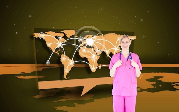 A detailed graphic showing a breakdown of healthcare costs with arrows pointing to reductions due to telehealth, illustrating concepts like reduced travel, lower co-pays, and fewer ER visits.