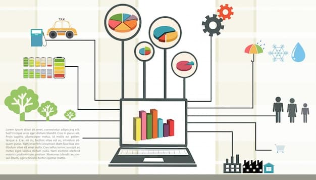 A schematic diagram illustrating a randomized controlled trial with different intervention groups for intermittent fasting, set against a backdrop of data analytics and research equipment.