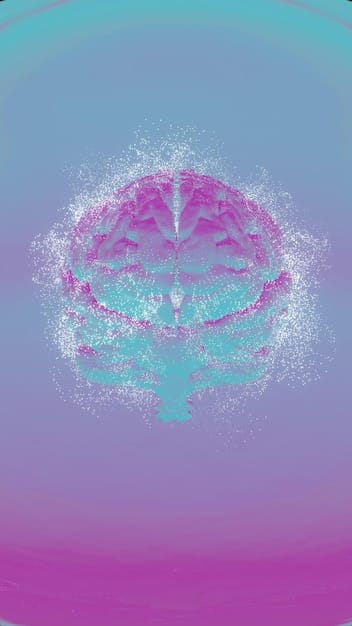 A digital illustration showing brain activity and neural connections improving with meditation, abstractly representing neuroplasticity.