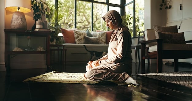 A serene person practicing mindful breathing in a quiet, sunlit room, emphasizing simplicity and peace in daily life.