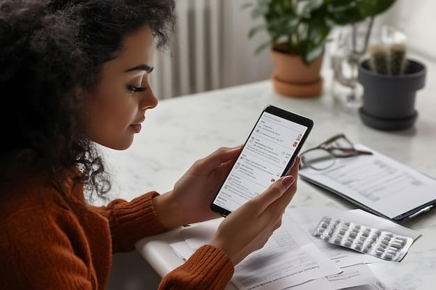 A person using a mobile budgeting app on their smartphone, reviewing their expenses and comparing them to their budget limits. The app shows categories like food, transportation, and entertainment. This relates to tracking expenses for Personal Finance Solution: Create a Realistic Budget That Aligns with Your Financial Goals.