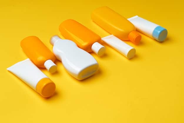 Close-up of different types of sunscreen tubes and bottles, showcasing labels highlighting SPF values, broad-spectrum, and key ingredients like zinc oxide and titanium dioxide. The image emphasizes the diversity of products for Protecting Your Skin: The Latest Sunscreen Recommendations for 2025.