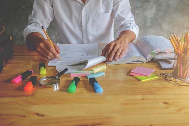 A close-up photo of a teacher's hands grading papers at a desk filled with educational materials. The lighting is warm and inviting, highlighting the dedication and hard work involved in teaching. Textbooks, lesson plans, and a cup of coffee are visible, suggesting a busy and challenging but rewarding profession. The image subtly supports the article's theme, What are the Latest Updates to US State-Level Teacher Certification Requirements and How Can You Prepare?, by showing the daily tasks that certification prepares teachers for.