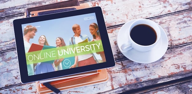 A screenshot of a community college website in the US offering various online courses for adults, emphasizing the phrase 