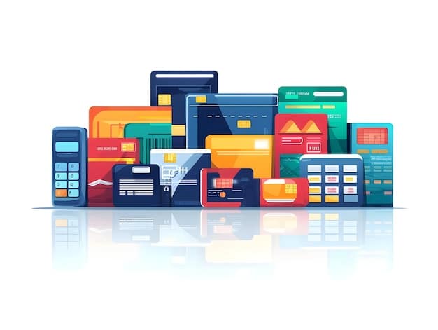 A detailed diagram showing different types of credit accounts (credit cards, mortgage, auto loan) linked together, illustrating a diversified credit mix.